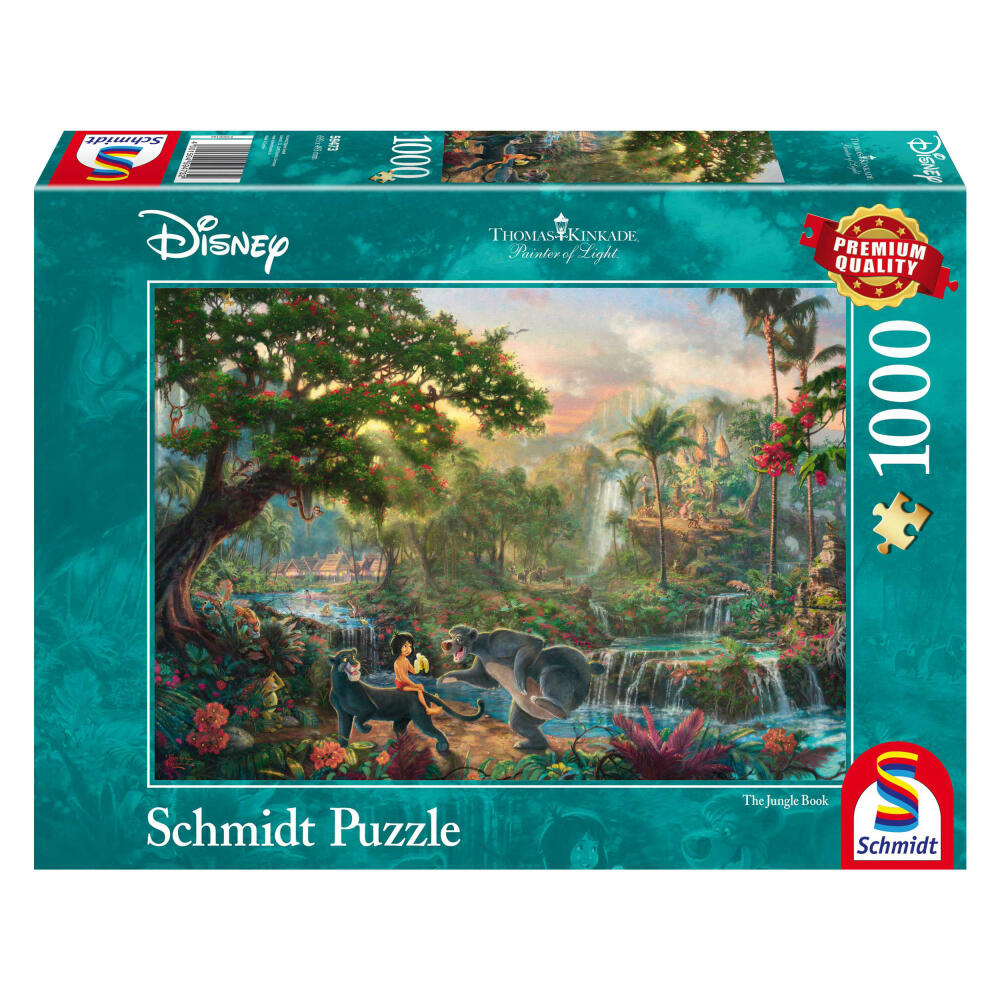 Schmidt Spiele Disney The Jungle Book, Jungle Book, Puzzle, Adult Puzzle, 1000 Pieces, 59473