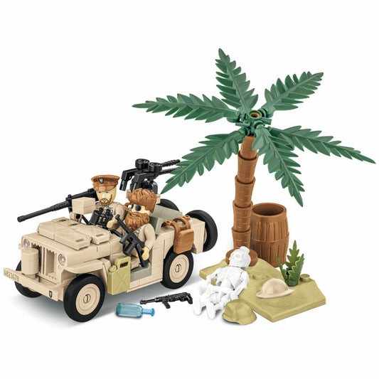 Cobi Klemmbaustein-Set Willys MB Jeep mit SAS, WW2, 180 Teile, COBI-2298