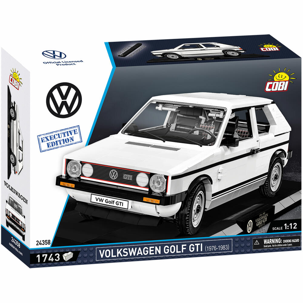 Cobi Klemmbaustein-Set Volkswagen Golf GTI 76-83 Executive Edition, 1743 Teile, COBI-24358