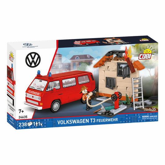 Cobi Klemmbaustein-Set VW T3 Feuerwehr, 238 Teile, 24635