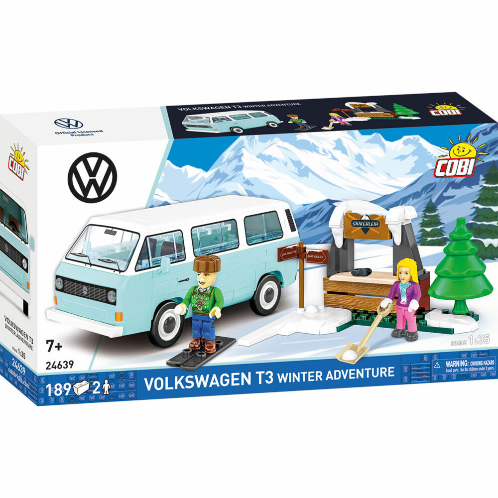 Cobi Klemmbaustein-Set Volkswagen T3 Winter Adventure, Auto, 189 Teile, COBI-24639