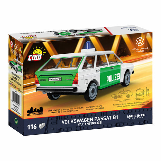 Cobi Klemmbaustein-Set VW Passat B1 Variant Polizei, 116 Teile, 24645
