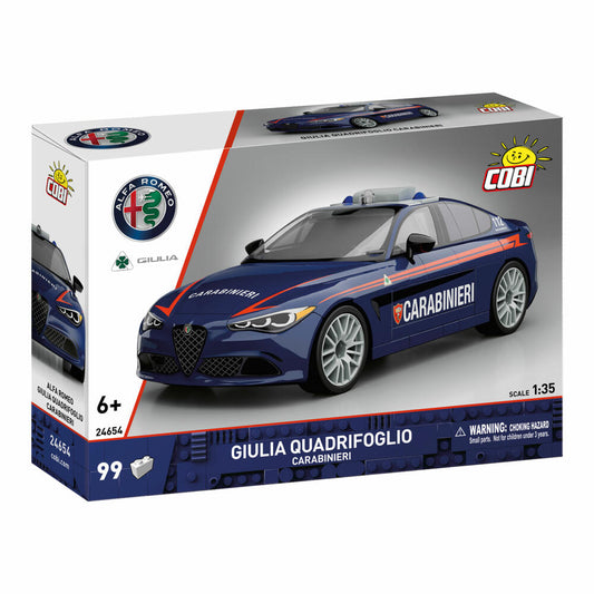 Cobi Klemmbaustein-Set Alfa Romeo Giulia Quadr. Carabinieri, 99 Teile, 24654