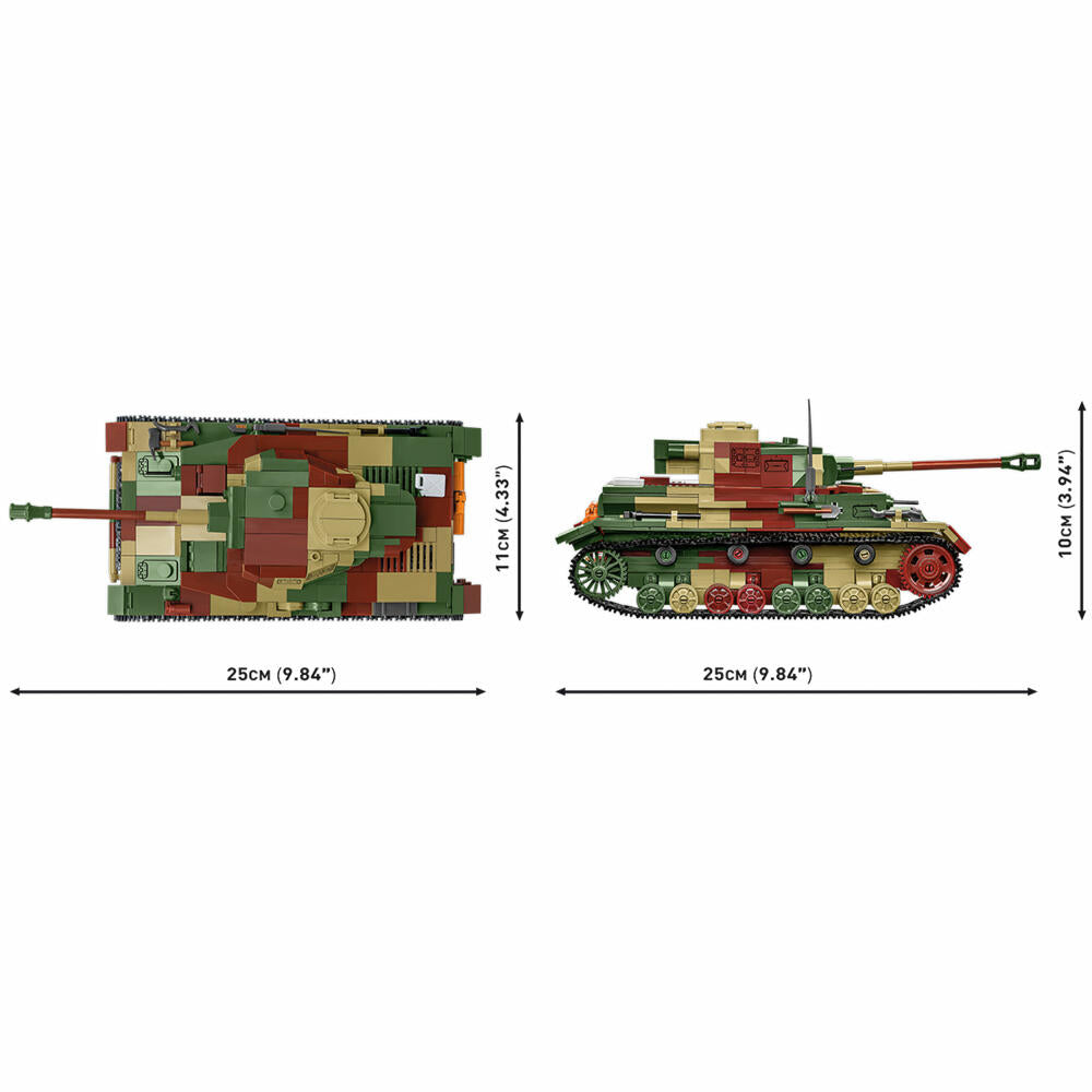 Cobi Klemmbaustein-Set PzKpfw IV Ausf. G, Panzer IV, WW2, 1107 Teile, COBI-2592