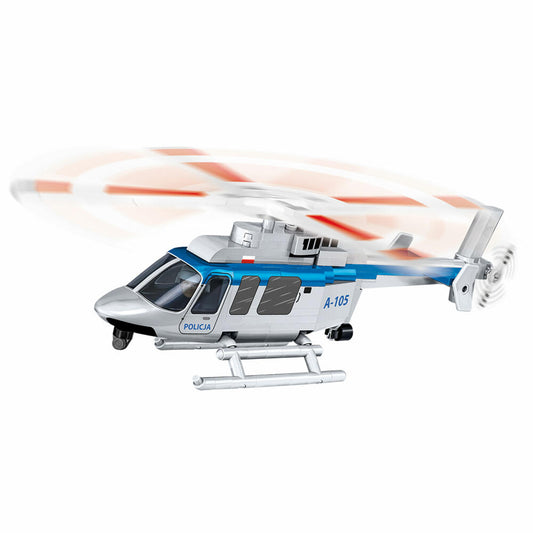 Cobi Klemmbaustein-Set Bell 407 Policja, Polizei, Hubschrauber, 217 Teile, COBI-26628