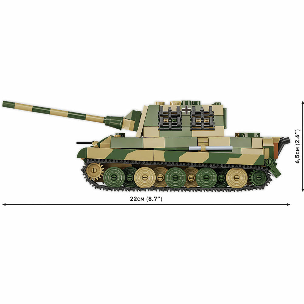 Cobi Klemmbaustein-Set Panzerjäger Tiger Ausf. B Jagdtiger, Panzer, WW2, 528 Teile, COBI-2733