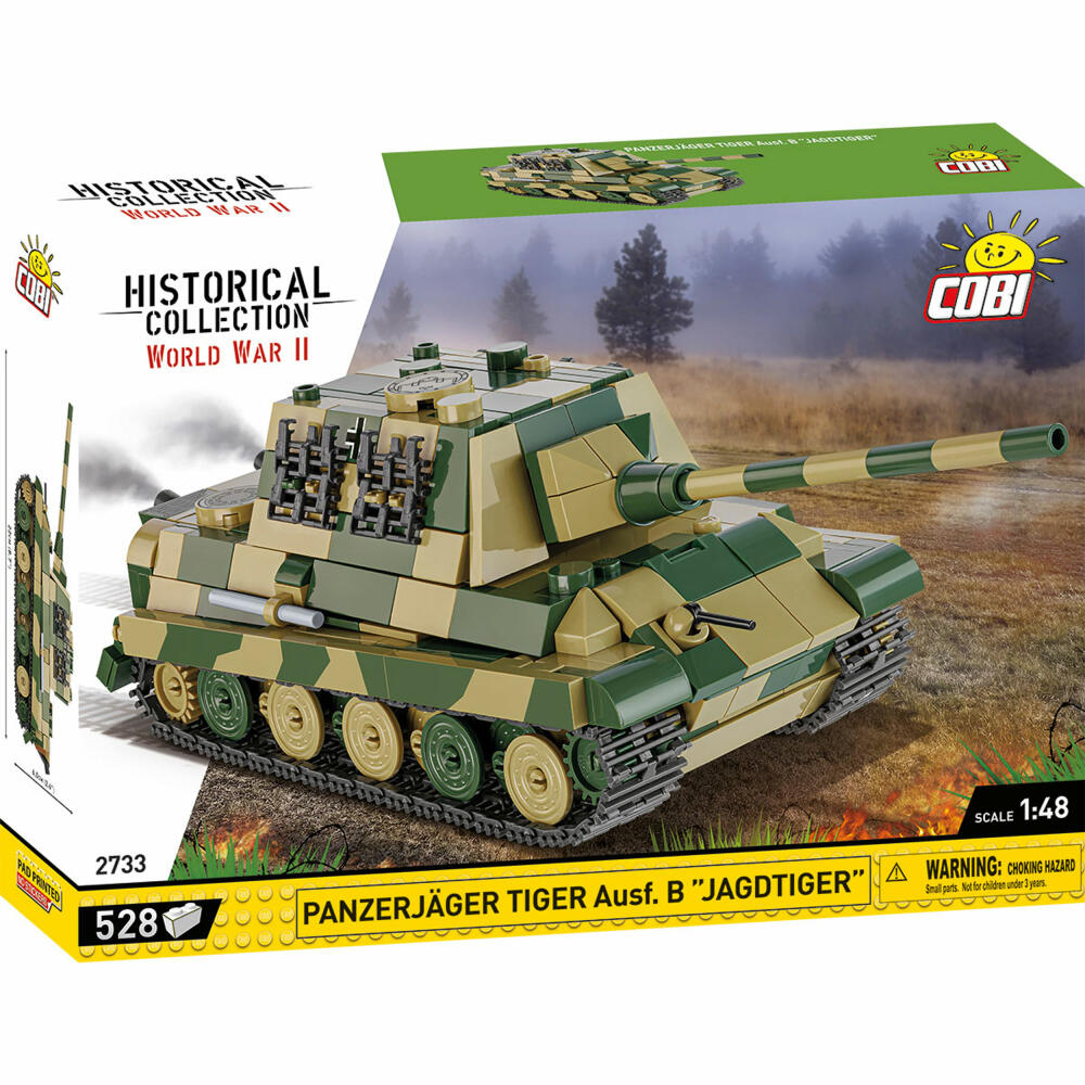 Cobi Klemmbaustein-Set Panzerjäger Tiger Ausf. B Jagdtiger, Panzer, WW2, 528 Teile, COBI-2733