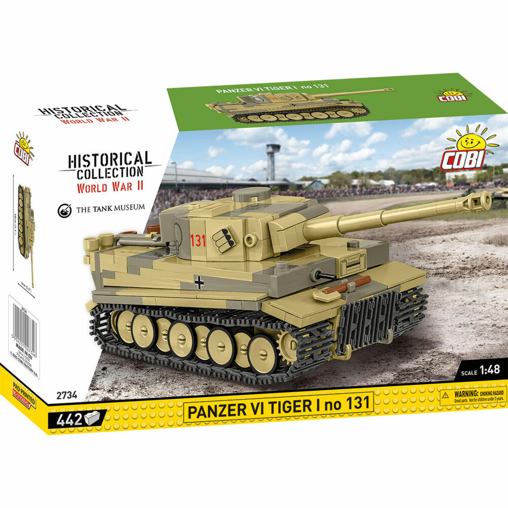 Cobi Klemmbaustein-Set Panzer VI Tiger I No 131, Tank Museum, WW2, 442 Teile, COBI-2734