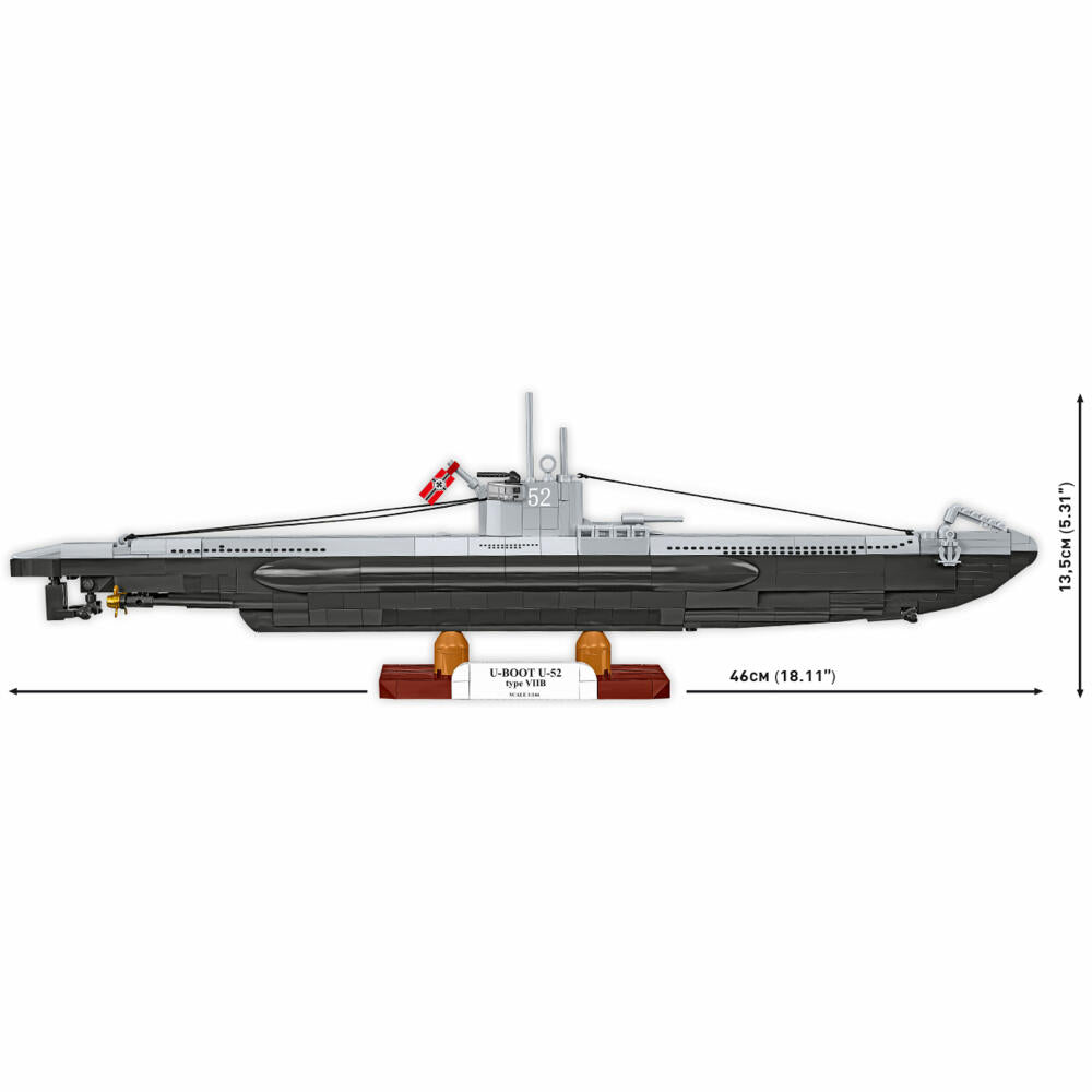 Cobi Klemmbaustein-Set U-Boot U-52 (Type VIIB), WW2, 474 Teile, COBI-4852