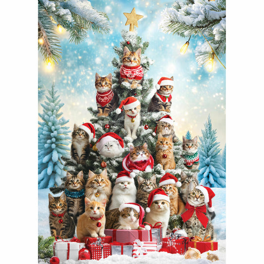 Eurographics Puzzle Der Katzen-Weihnachtsbaum, 1000 Teile, 68 x 48 cm, 6000-6072