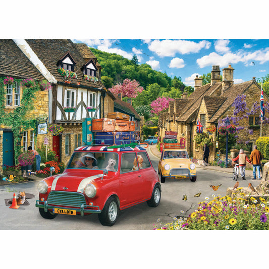 Eurographics Puzzle Reisender Mini Cooper, 1000 Teile, 68 x 48 cm, 6000-6092