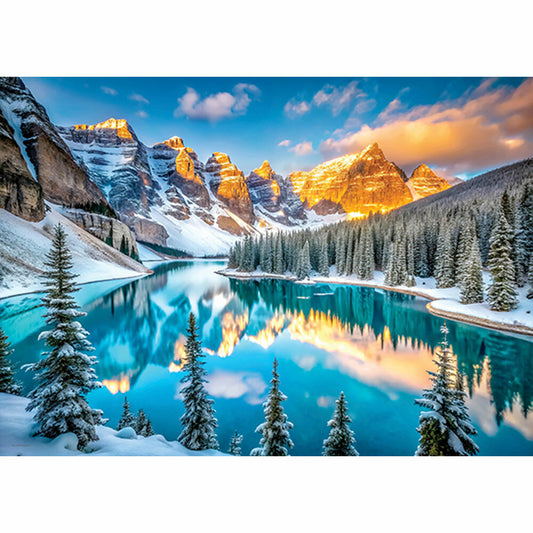 Eurographics Puzzle Morraine-See im Winter, 1000 Teile, 68 x 48 cm, 6000-6101