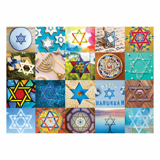 Eurographics Puzzle Davidstern Collage - Chanukka, 1000 Teile, 68 x 48 cm, 6000-6104