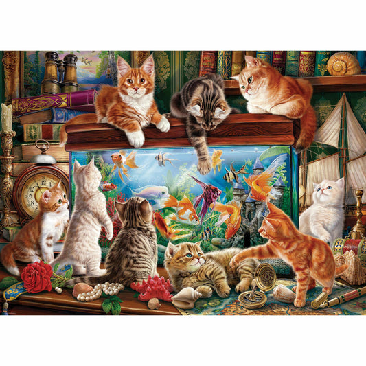 Eurographics Puzzle Katzen am Aquarium, 1000 Teile, 68 x 48 cm, 6000-6138