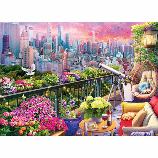 Eurographics Puzzle New Yorker Dachgarten, 1000 Teile, 68 x 48 cm, 6000-6161