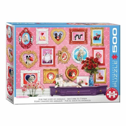 Eurographics Puzzle Aus Liebe zu Tieren, 500 Teile, 68 x 48 cm, 6500-6094
