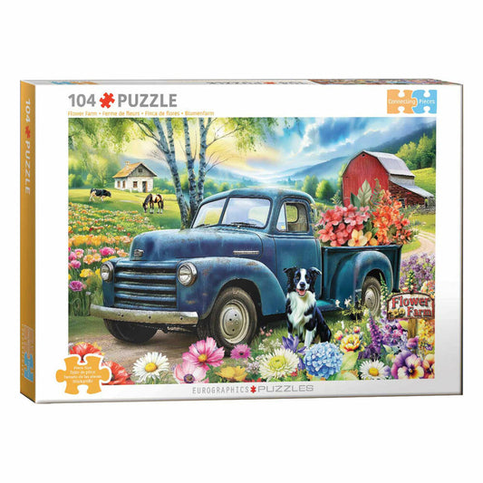 Eurographics Puzzle Blumenhof, 104 Teile, 36 x 26 cm, 6704-6122