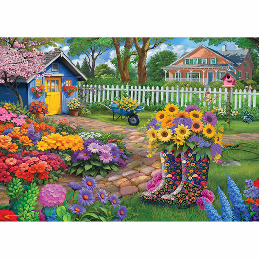 Eurographics Puzzle Blumenstiefel, 48 Teile, 36 x 26 cm, 6748-6123
