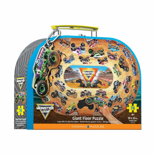 Eurographics Bodenpuzzle im Koffer Monster Jam Tucks - Bodenpuzzle, 74 Teile, 99 x 61 cm, 8048-5942