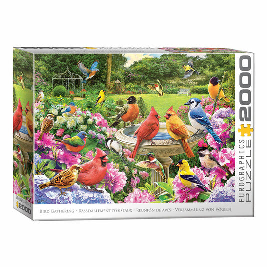 Eurographics Puzzle Gartenvögel Treffen, 2000 Teile, 68 x 97 cm, 8220-6134