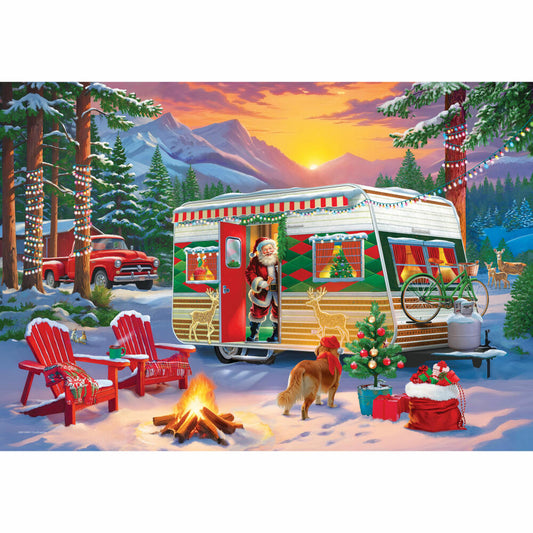 Eurographics Puzzle in Blechdose Christmas Camper, 550 Teile, 33 x 48 cm, 8551-6069