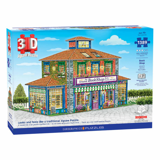 Eurographics 3D-Puzzle Bookstore, 1100 Teile, 42 x 29 cm, 9910-6046