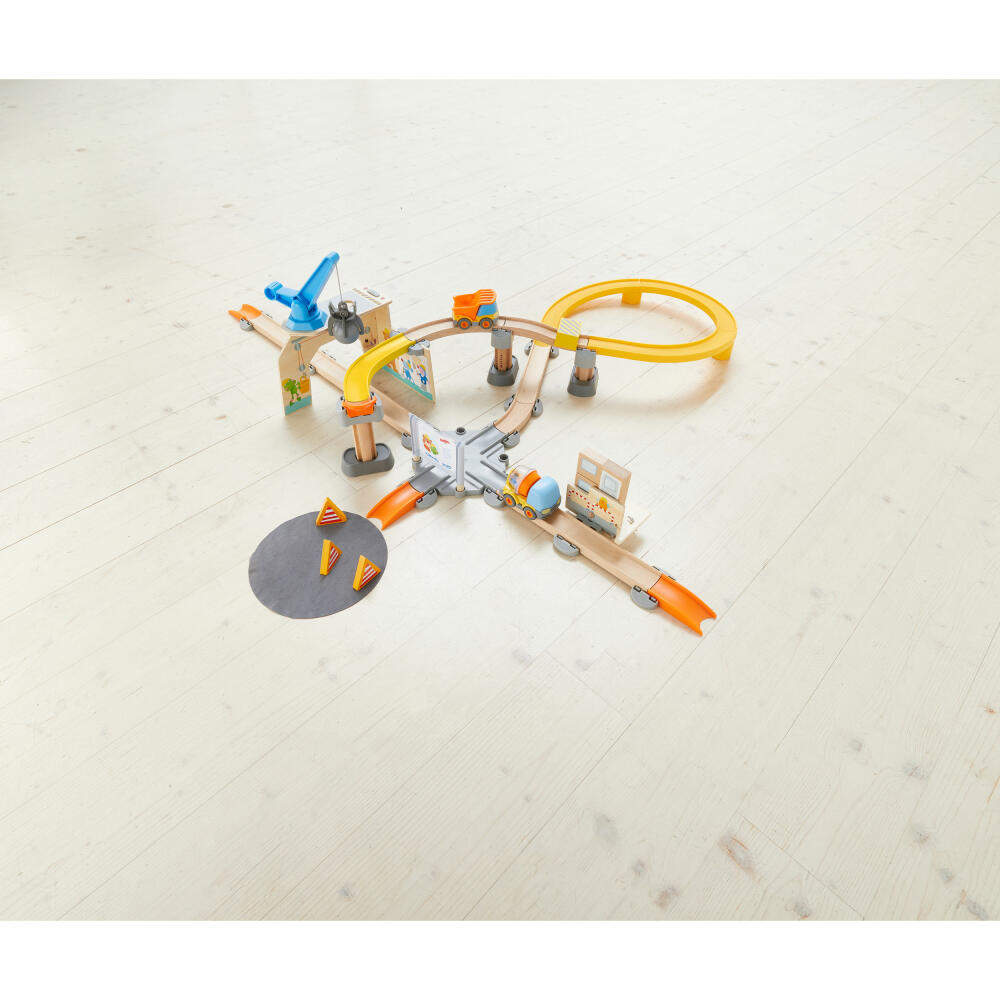 HABA Kullerbü - Play Track Large Construction Site, Ball Track, Toy, from 2 years, 1307199001