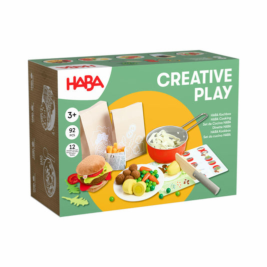HABA Creative Play - HABA Kochbox, Spielzeuglebensmittel, Spielzeug, Kinder, ab 3 Jahren, 2012310001