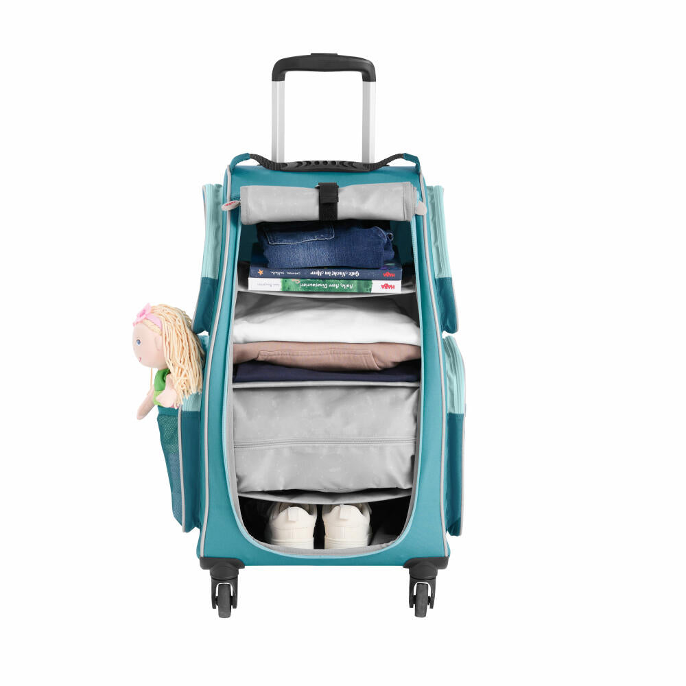 HABA Schranktrolley 4 Rollen, Koffer, Trolley, Reisekoffer, Reisetasche, Petrol, 2012724001