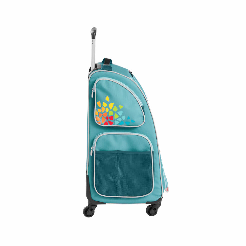 HABA Schranktrolley 4 Rollen, Koffer, Trolley, Reisekoffer, Reisetasche, Petrol, 2012724001