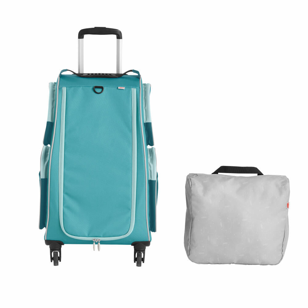 HABA Schranktrolley 4 Rollen, Koffer, Trolley, Reisekoffer, Reisetasche, Petrol, 2012724001