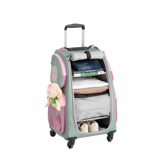 HABA Schranktrolley 4 Rollen, Koffer, Trolley, Reisekoffer, Reisetasche, Salbei, 2012724002