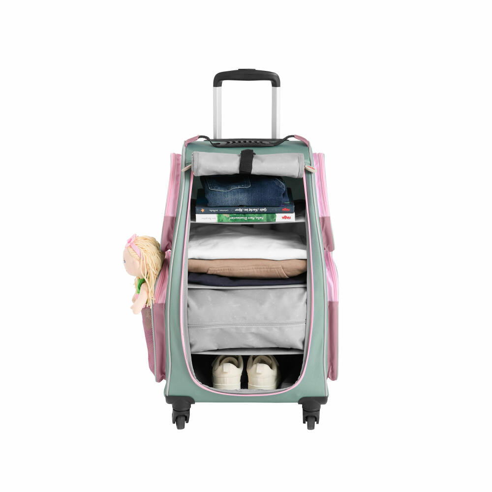 HABA Schranktrolley 4 Rollen, Koffer, Trolley, Reisekoffer, Reisetasche, Salbei, 2012724002