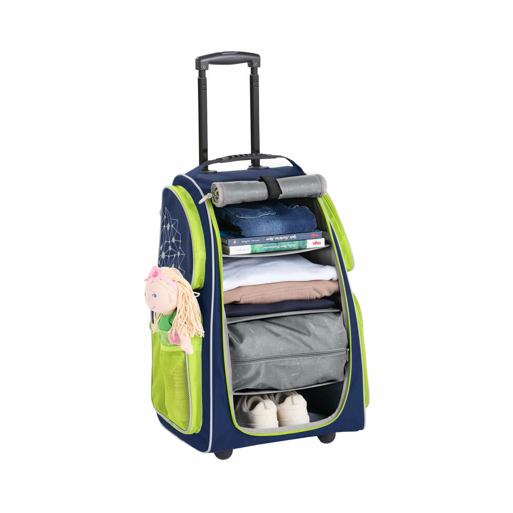 HABA Schranktrolley 2 Rollen, Koffer, Trolley, Reisekoffer, Reisetasche, Dunkelblau, 2012725001