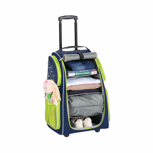 HABA Schranktrolley 2 Rollen, Koffer, Trolley, Reisekoffer, Reisetasche, Dunkelblau, 2012725001