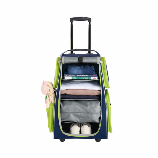 HABA Schranktrolley 2 Rollen, Koffer, Trolley, Reisekoffer, Reisetasche, Dunkelblau, 2012725001