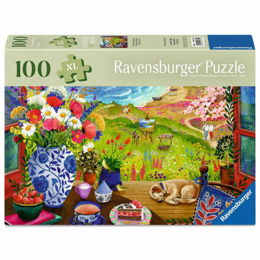 Ravensburger Blick aus dem Fenster, Feel Well & Puzzle, Erwachsenenpuzzle, 100 Teile XL, 12001732
