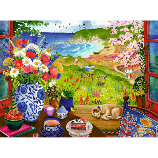 Ravensburger Blick aus dem Fenster, Feel Well & Puzzle, Erwachsenenpuzzle, 100 Teile XL, 12001732