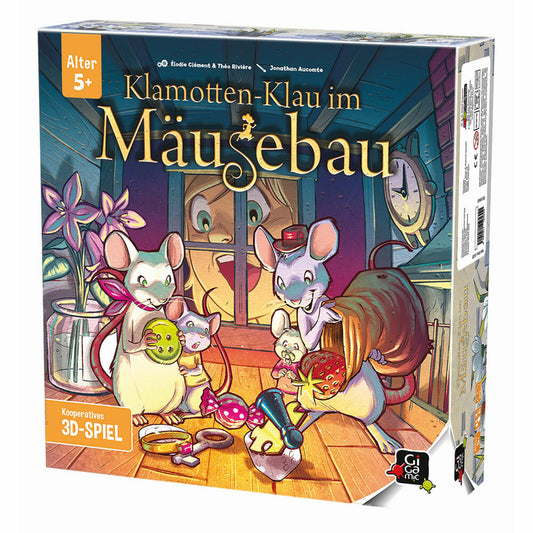 Gigamic Klamottenklau im Mäusebau, Kooperatives 3D-Spiel, Kinderspiel, ab 5 Jahren, GC 180