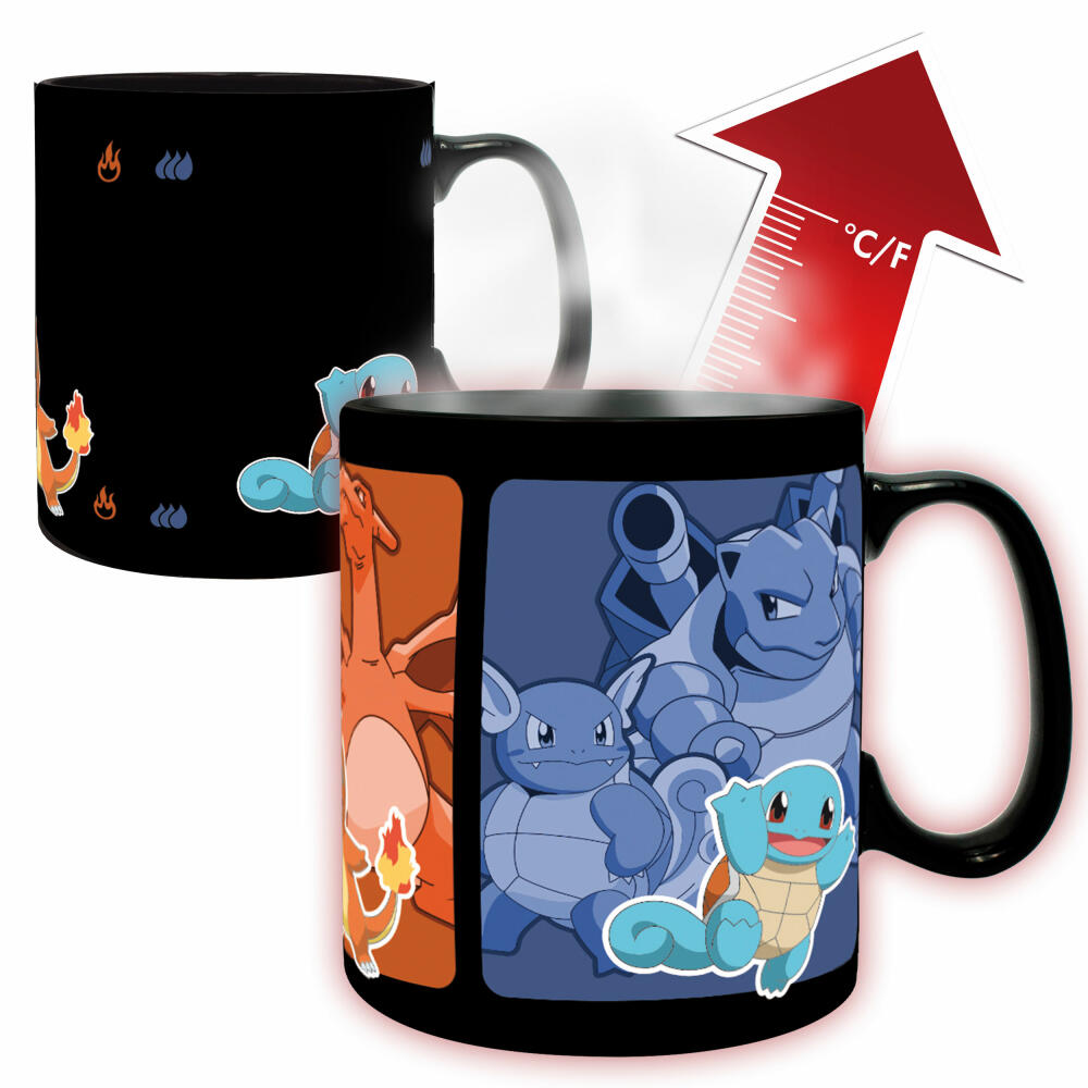 ABYstyle Heat Change Becher Pokemon - Evolve, Tasse, Keramik, 460 ml, ABYMUGA341