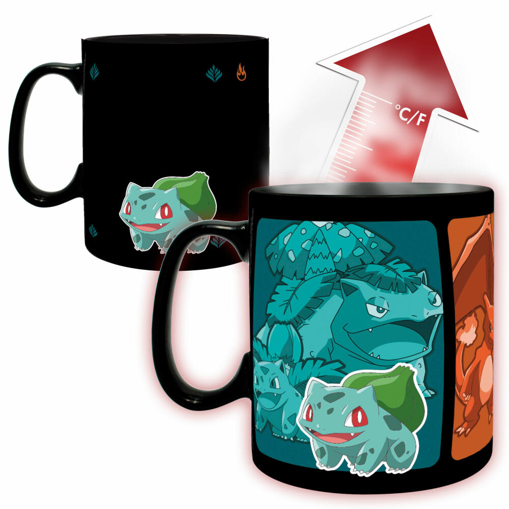ABYstyle Heat Change Becher Pokemon - Evolve, Tasse, Keramik, 460 ml, ABYMUGA341