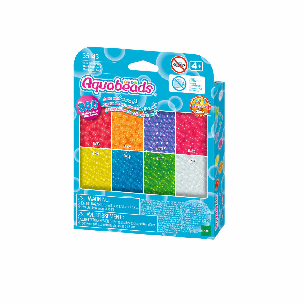 Aquabeads Neon Perlen, Bastelperlen, Bastelset, Basteln, Perlen, Kinder, 35143