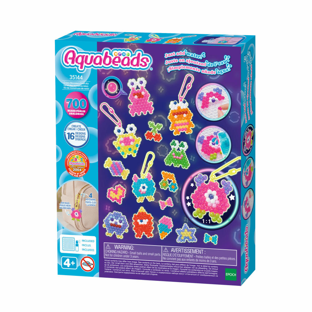 Aquabeads Verrückte Monster Bastelset, Bastelperlen, Bastelset, Basteln, Perlen, Kinder, 35144