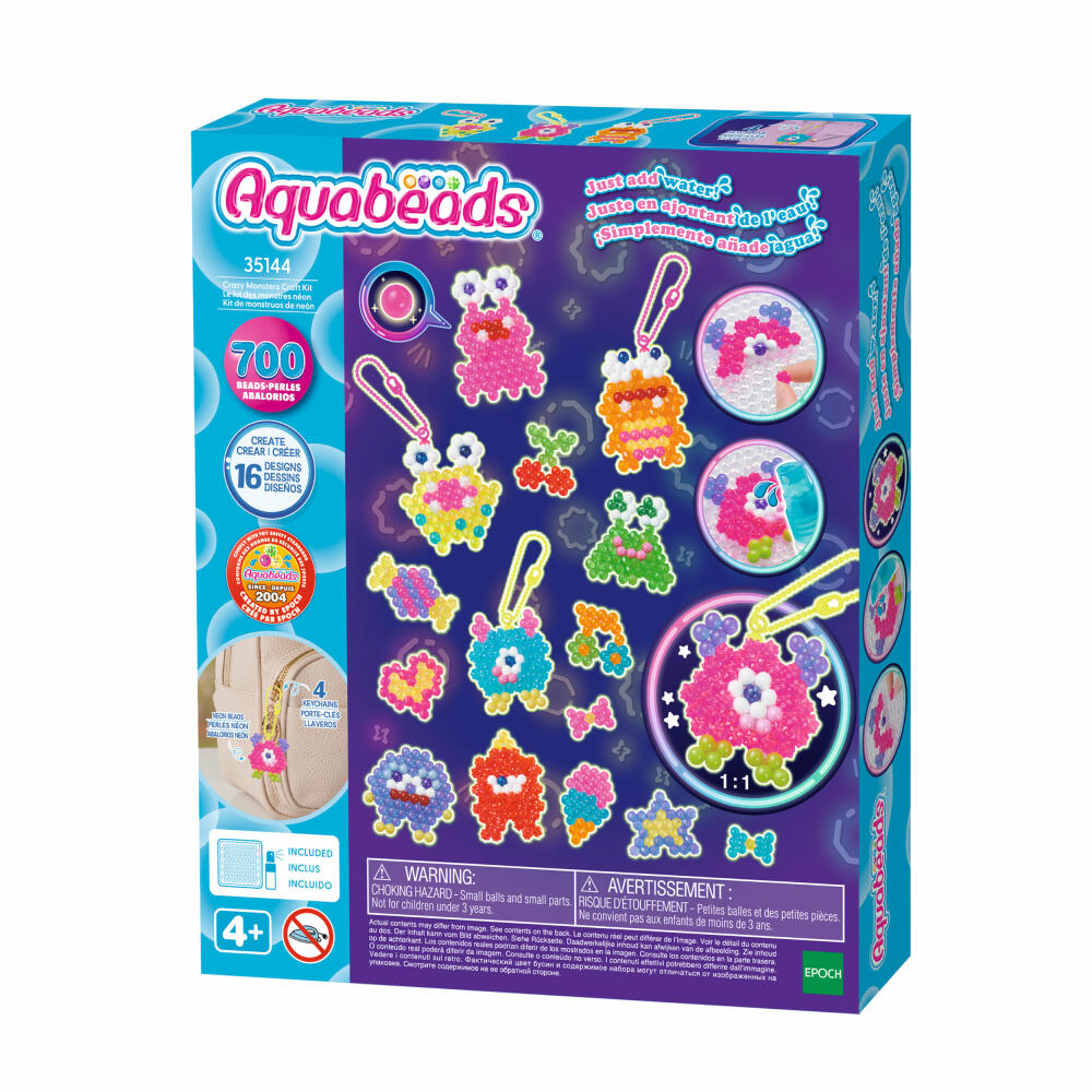 Aquabeads Verrückte Monster Bastelset, Bastelperlen, Bastelset, Basteln, Perlen, Kinder, 35144