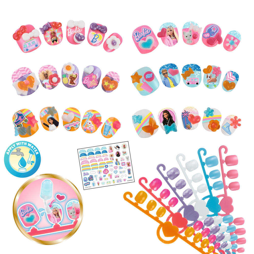 Aquabeads Barbie Nagelstudio Nachfüllset, Bastelperlen, Basteln, Perlen, Kinder, 35147