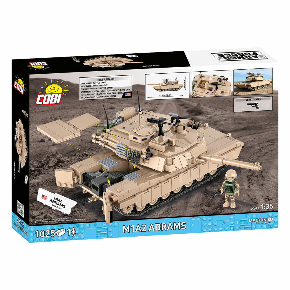 Cobi Klemmbaustein-Set M1A2 Abrams US, 1025 Teile, 2632