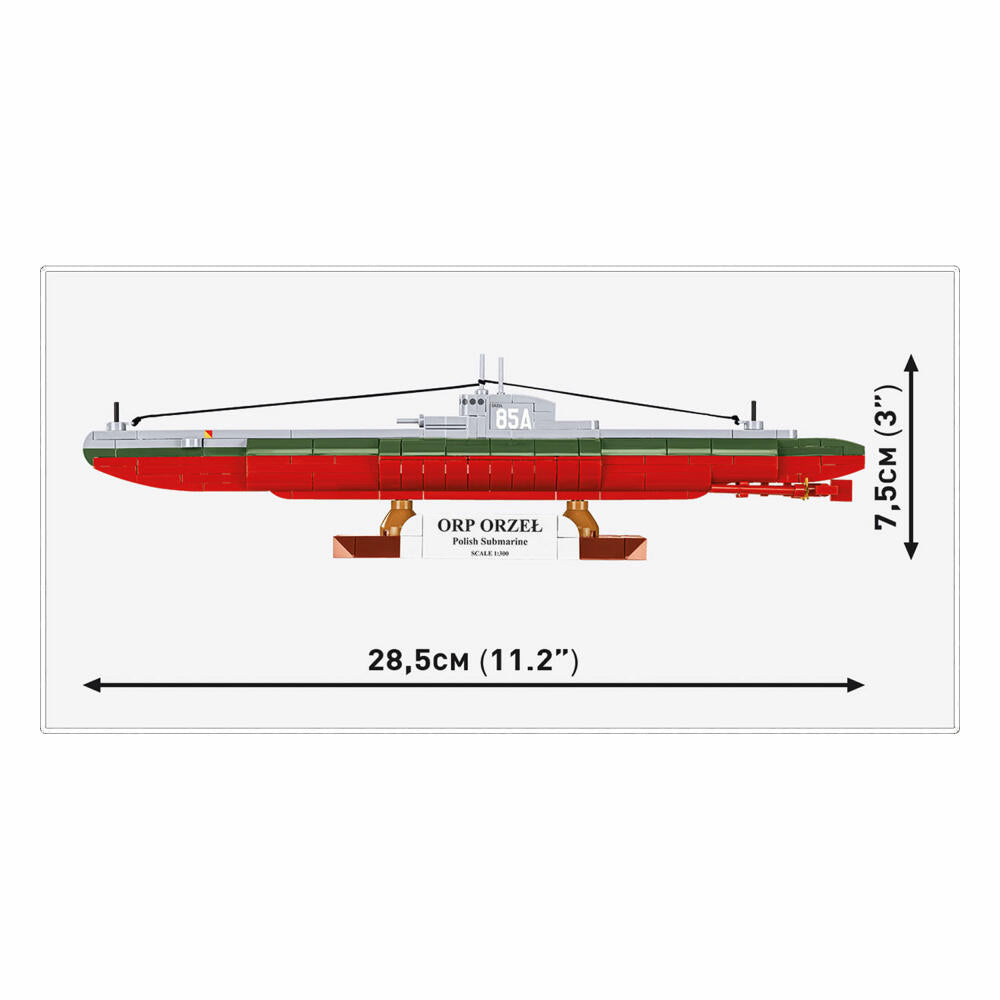 Cobi Klemmbaustein-Set Polnisches U-Boot ORP Orzel, 193 Teile, 4855