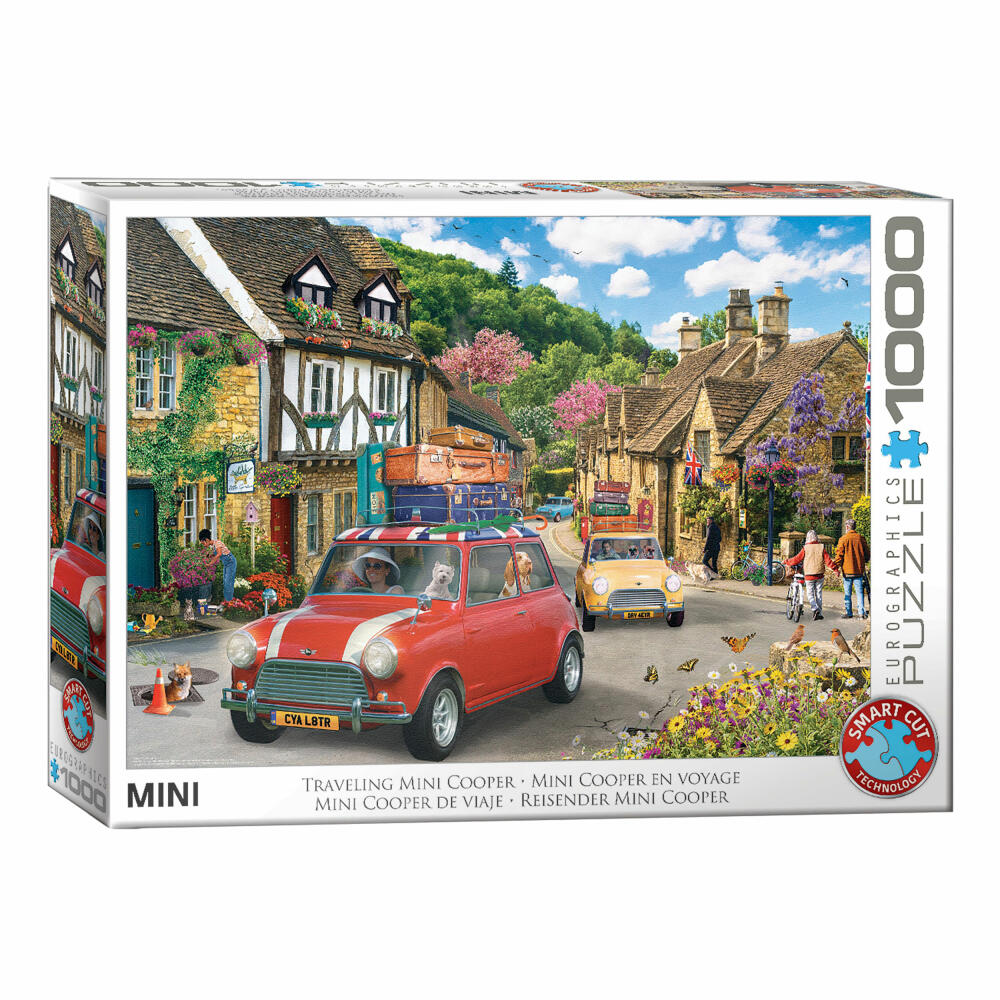 Eurographics Puzzle Reisender Mini Cooper, 1000 Teile, 68 x 48 cm, 6000-6092