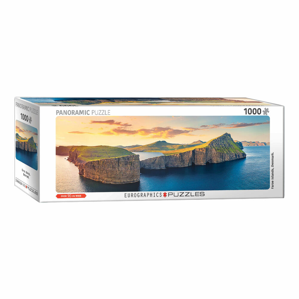 Eurographics Panorama-Puzzle Faroer Inseln Panorama, 1000 Teile, 32 x 96 cm, 6010-6127