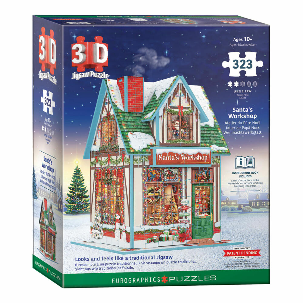 Eurographics 3D-Puzzle Nikolaus Werkstatt, 323 Teile, 21.6 x 14.7 cm, 9905-6044